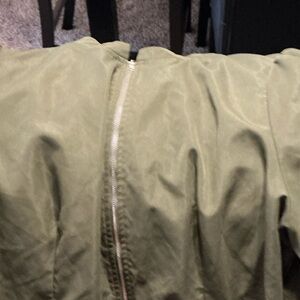 Olive Green Zip-Front jumpsuit